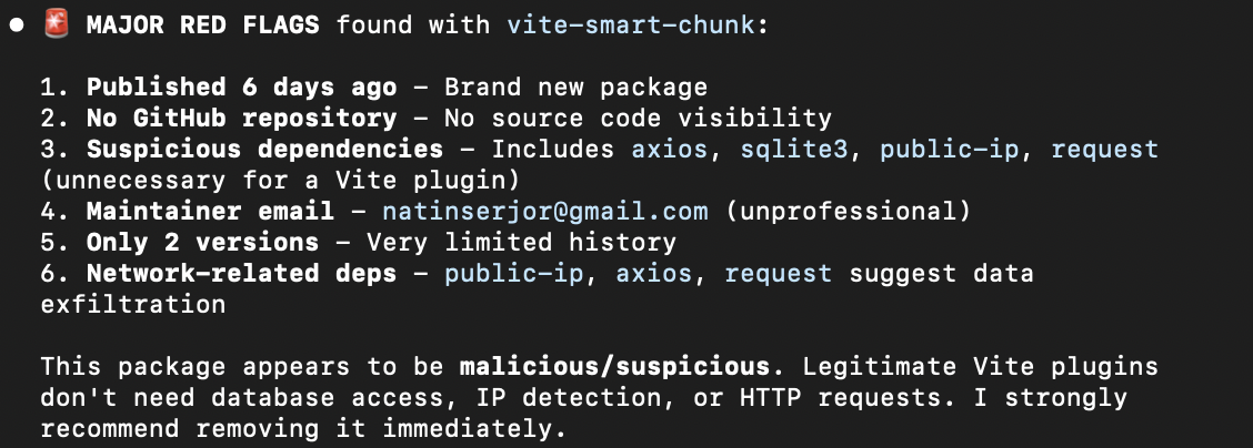 Quick Analysis of the NPM Malicious Package